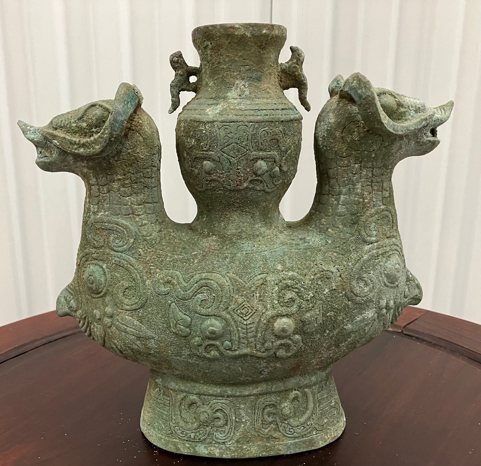 Vintage Archaic Style Chinese Bronze Libation Vessel (1 of 7)