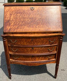 Birdseye Maple Slant Front Desk/Chest