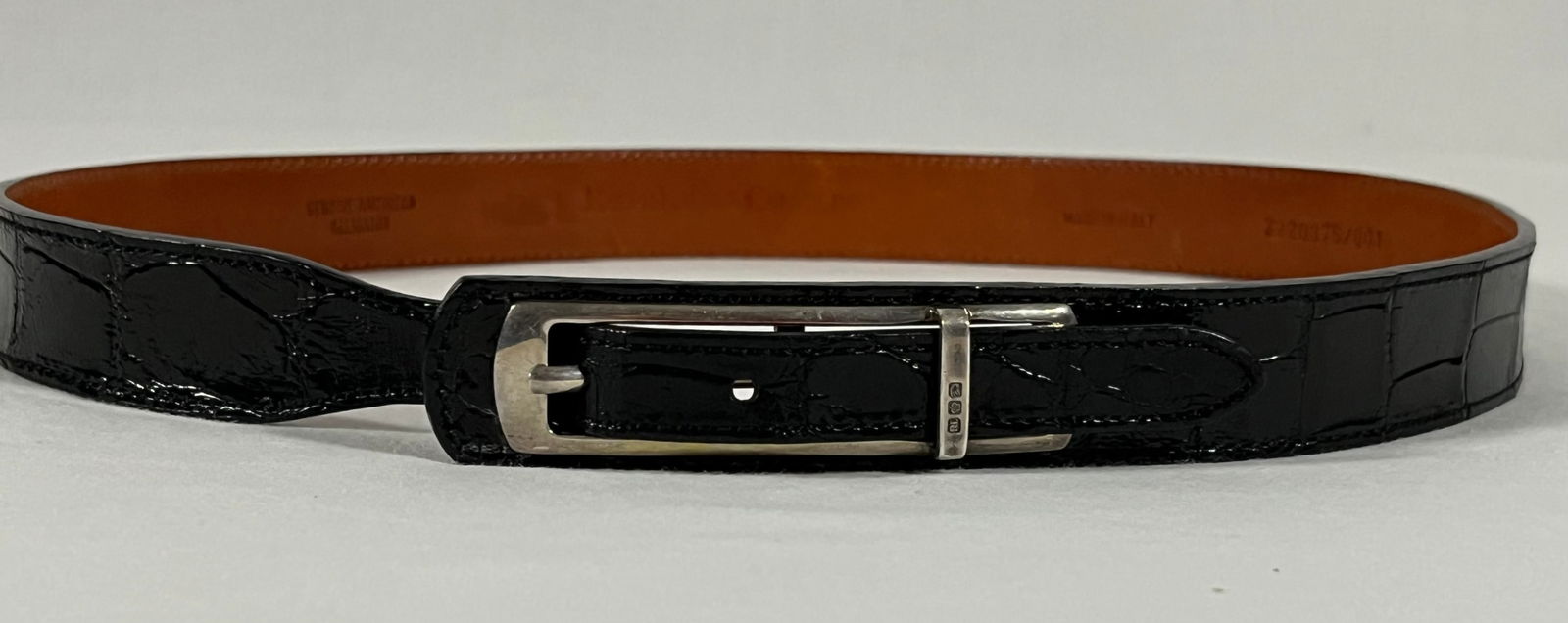Vintage Ralph Lauren Genuine America Alligator Belt w/ Sterling Silver Buckle (1 of 7)