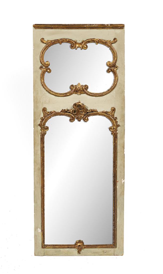 Louis XV-Style Parcel-Gilt Trumeau Mirror (1 of 1)