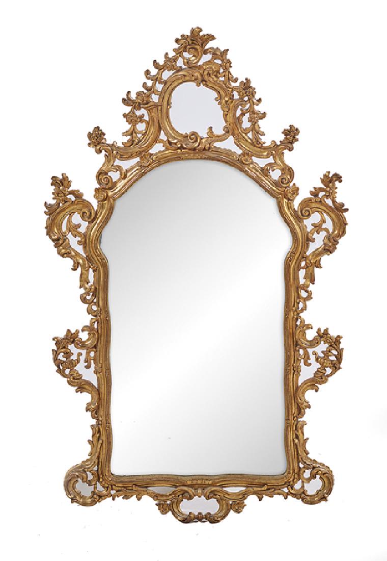 Italian Rococo-Style Giltwood Mirror (1 of 1)