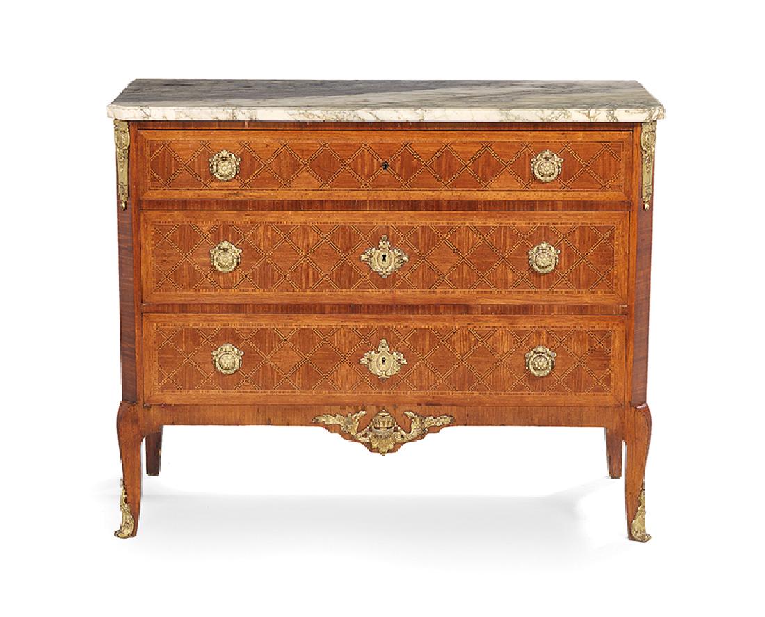 Louis XV/XVI-Style Marble-Top Commode (1 of 2)