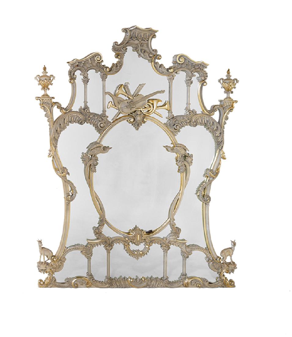 Rococo-Style Parcel-Gilt Overmantel Mirror (1 of 1)