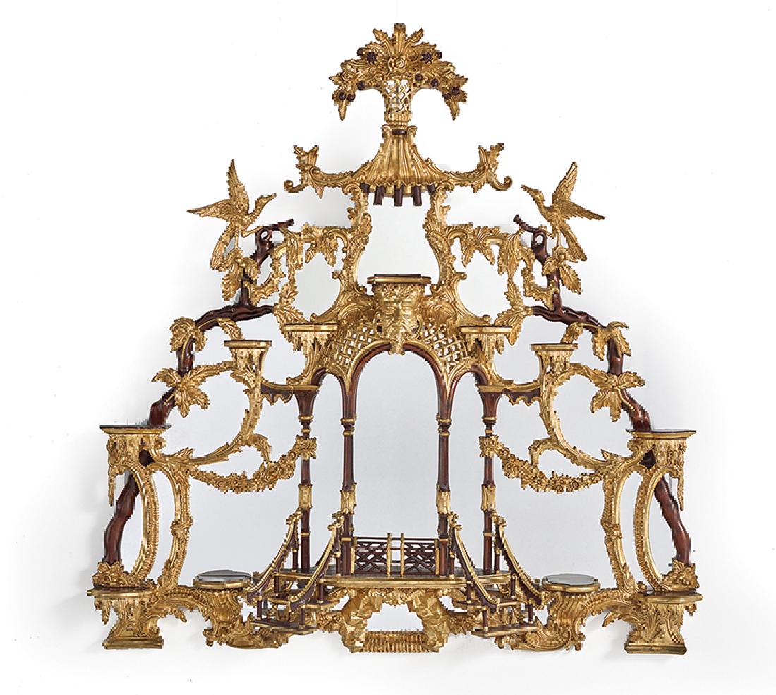 Chinese Chippendale-Style Mantel Mirror (1 of 1)