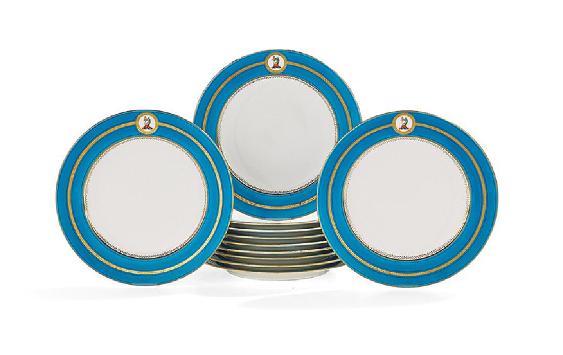 Set of Eleven Minton's Armorial Dinner Plates (1 of 4)