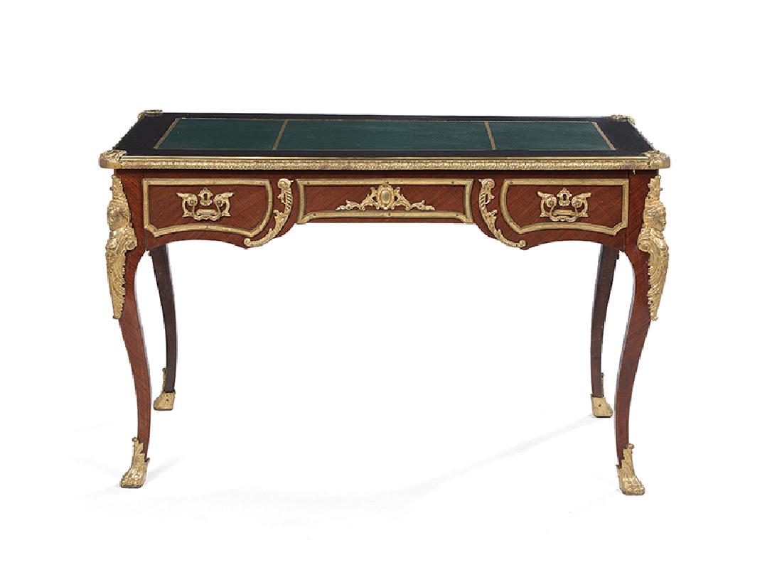 Louis XV-Style Ormolu-Mounted Mahogany Desk (1 of 2)