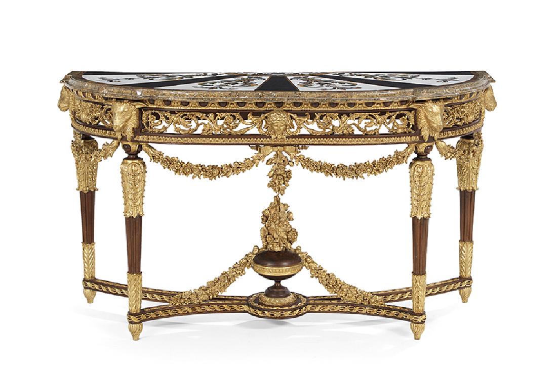 Louis XVI-Style Marble-Top Side Table (1 of 5)