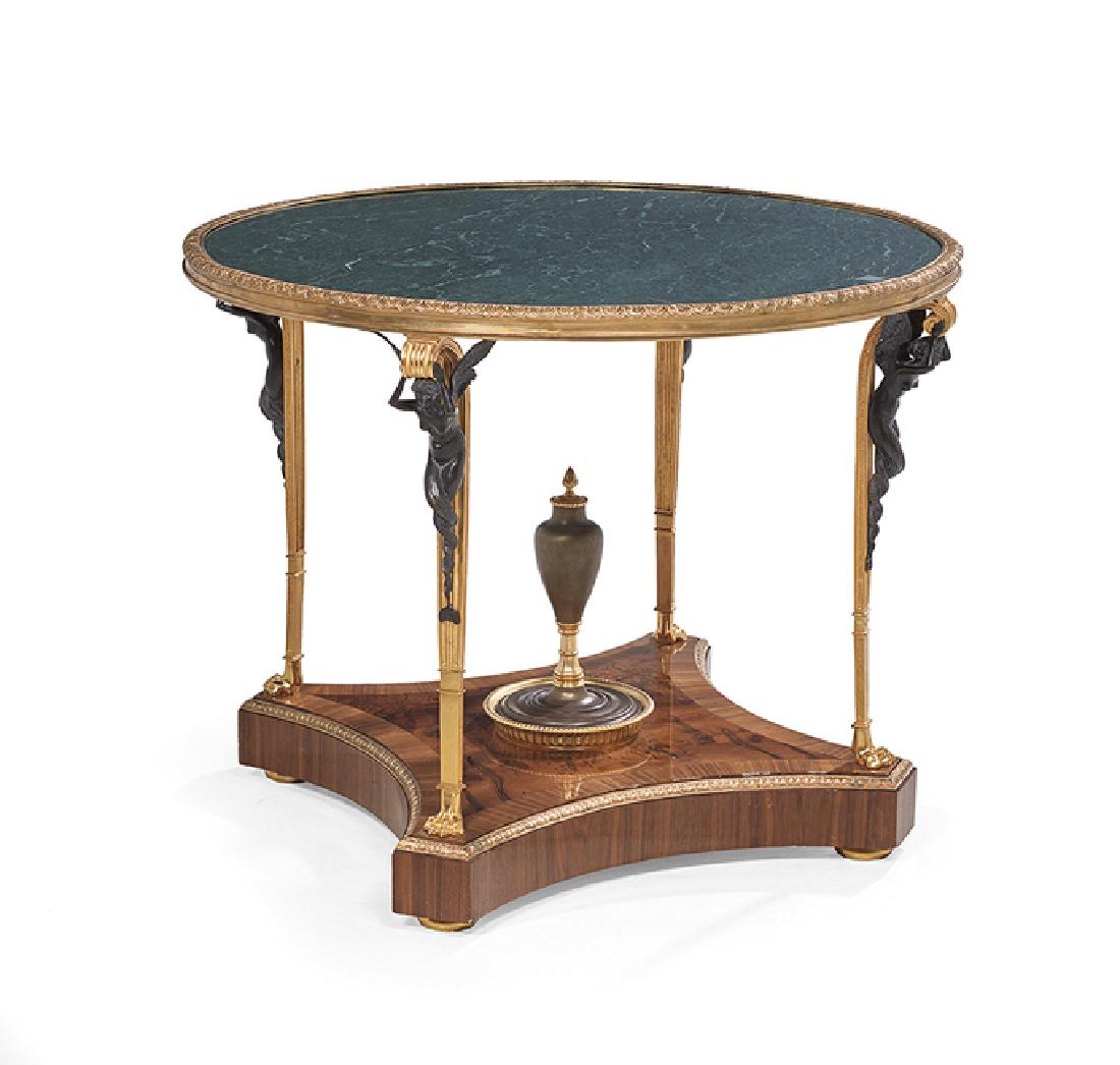 Empire-Style Marble-Top Center Table (1 of 2)