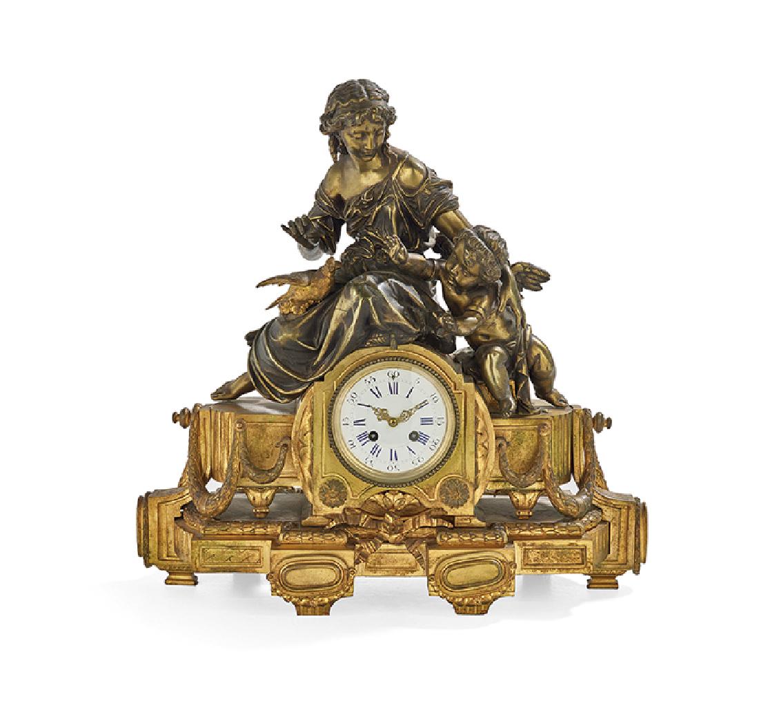 Napoleon III Gilt-Bronze Mantel Clock (1 of 2)