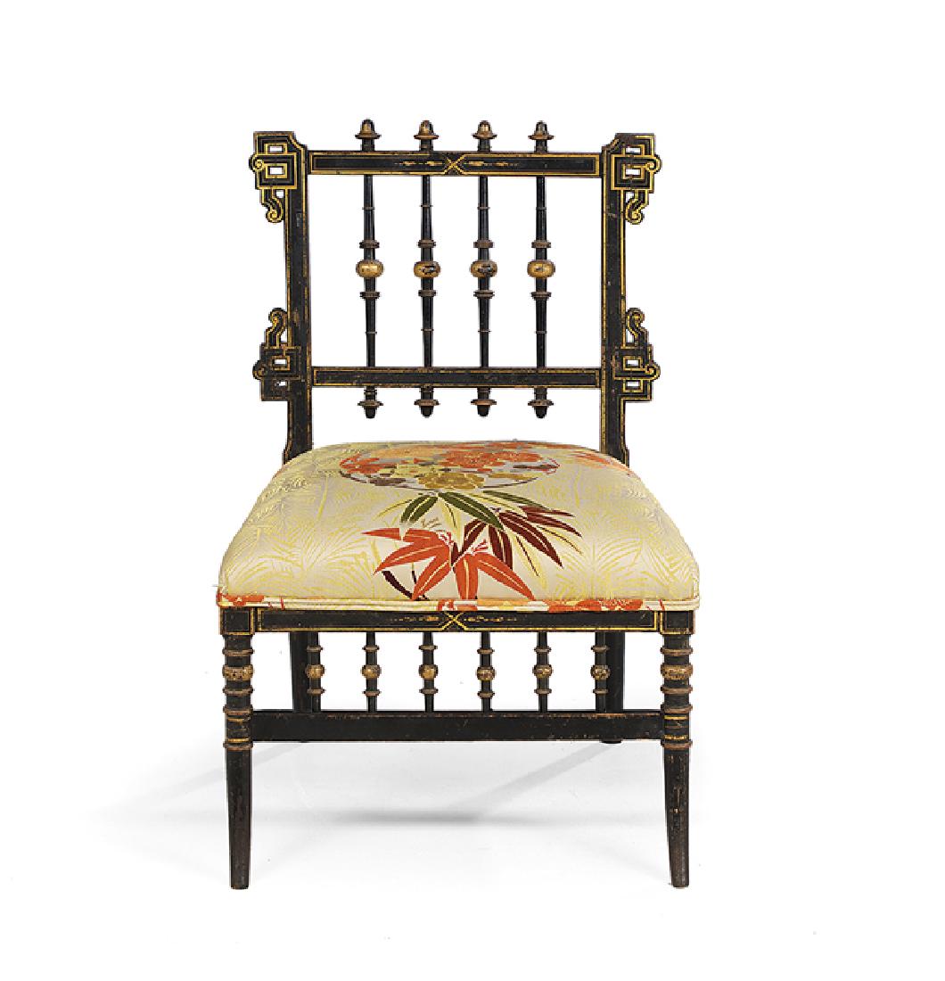 French Aesthetic Movement Japonesque Sidechair (1 of 4)