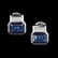 Pair of 18 Kt. Gold, Sapphire & Diamond Earrings