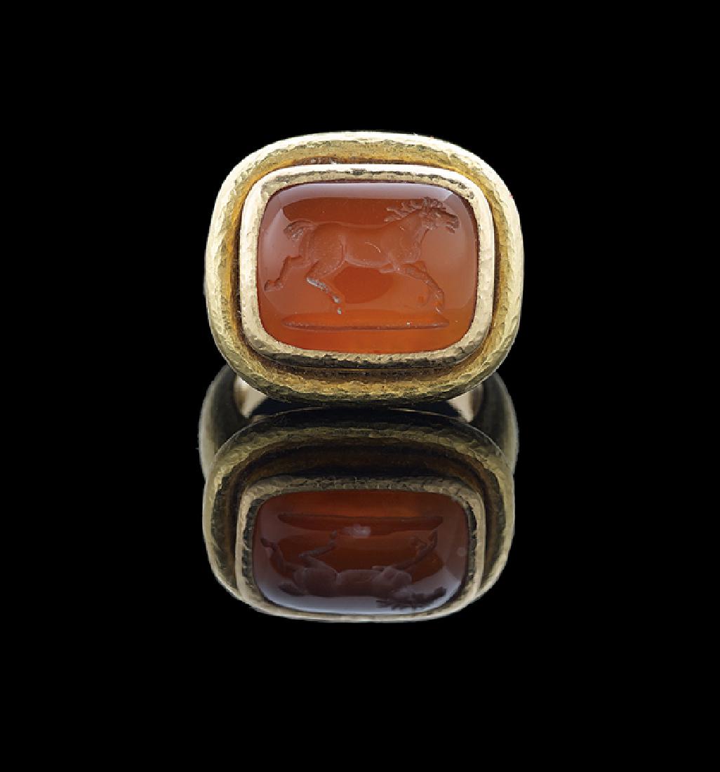 Elizabeth Locke Carnelian Intaglio Ring (1 of 1)