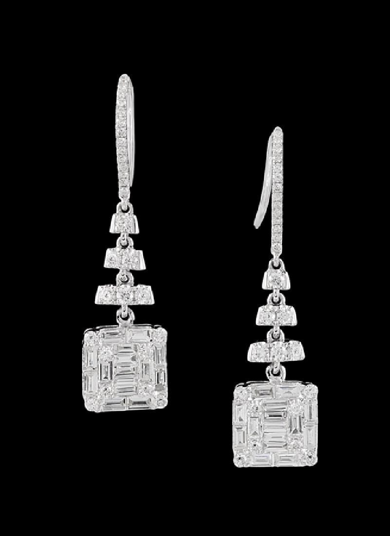 Pair of 18 Kt. Gold and Diamond Earrings (1 of 1)
