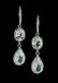 Pair of Silver, Aquamarine and Diamond Earrings