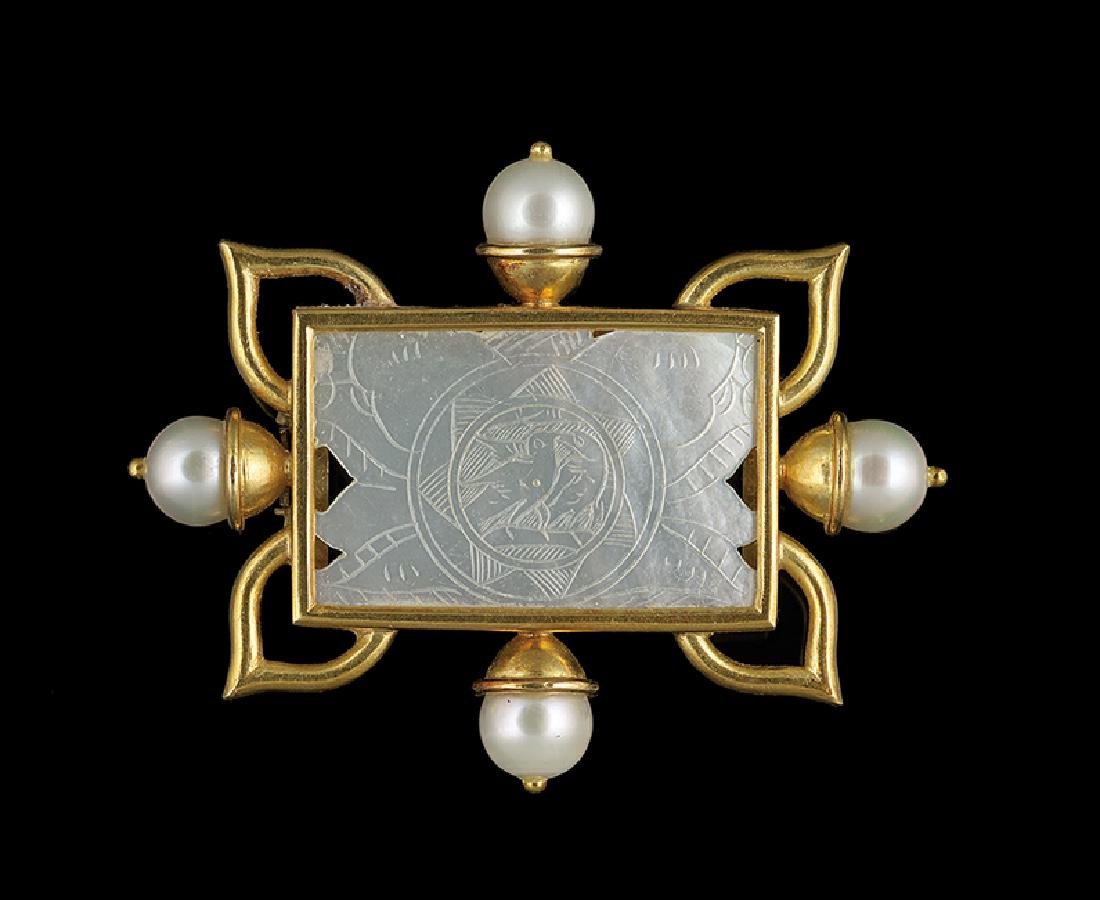 Elizabeth Locke Mother-of-Pearl Brooch (1 of 1)