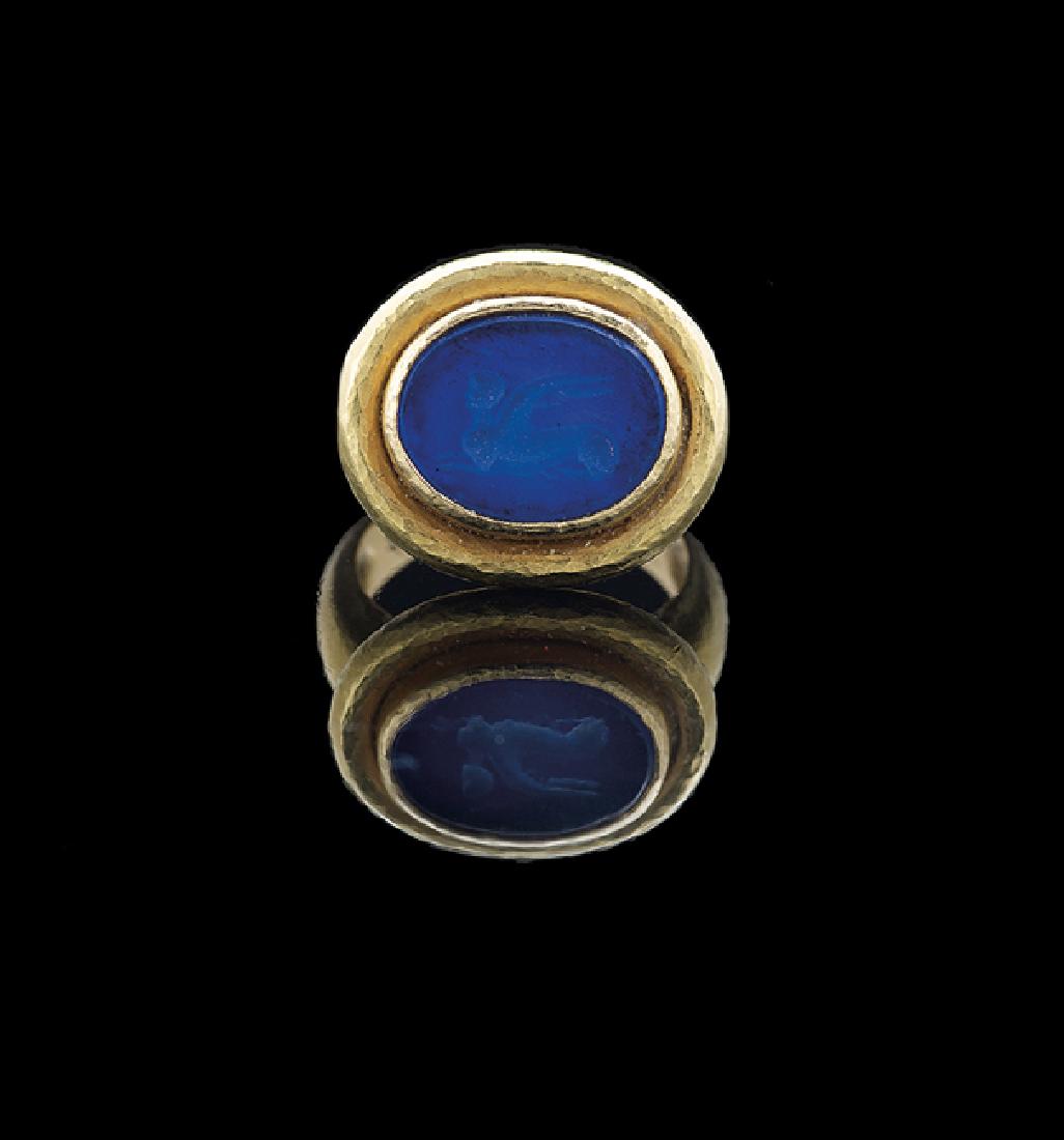 Elizabeth Locke 18 Kt. Gold Intaglio Ring (1 of 1)