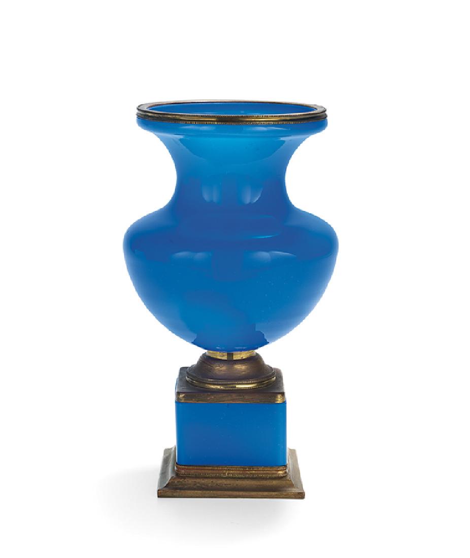 French Brass-Mounted Opaline Urn (1 of 1)