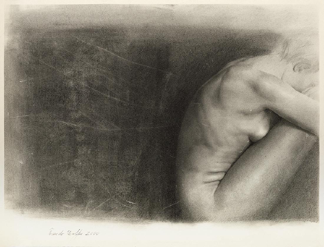 Ricardo Maffei (Chilean, b. 1953): Ricardo Maffei (Chilean, b. 1953) "Nude, Seated", 2000 graphite on paper signed and dated lower left. Glazed and framed. 19-3/4" x 25-3/8"