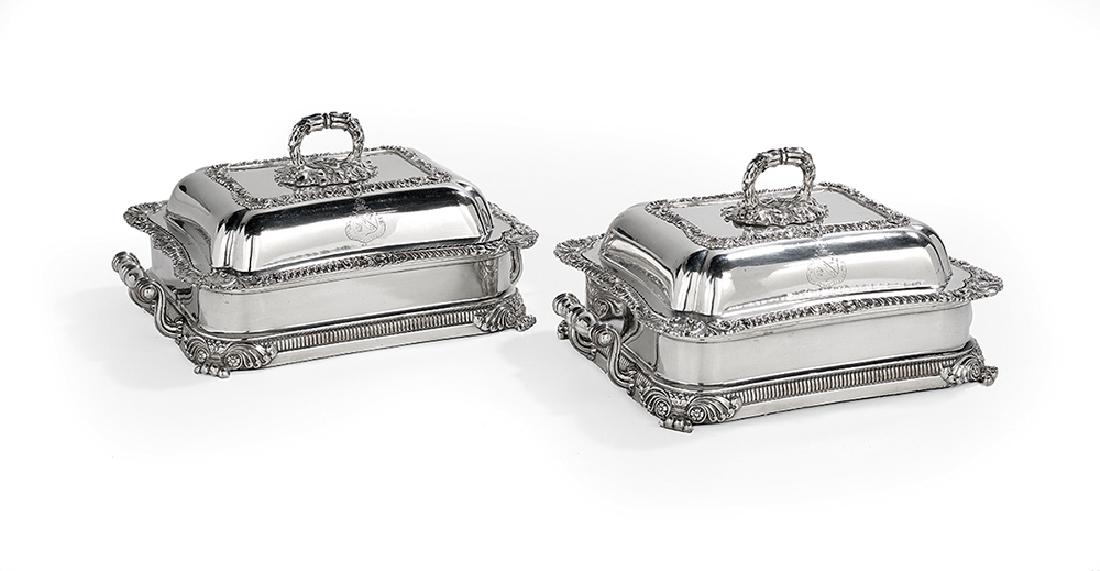 Pair of Old Sheffield Plate Entree Dishes (1 of 3)