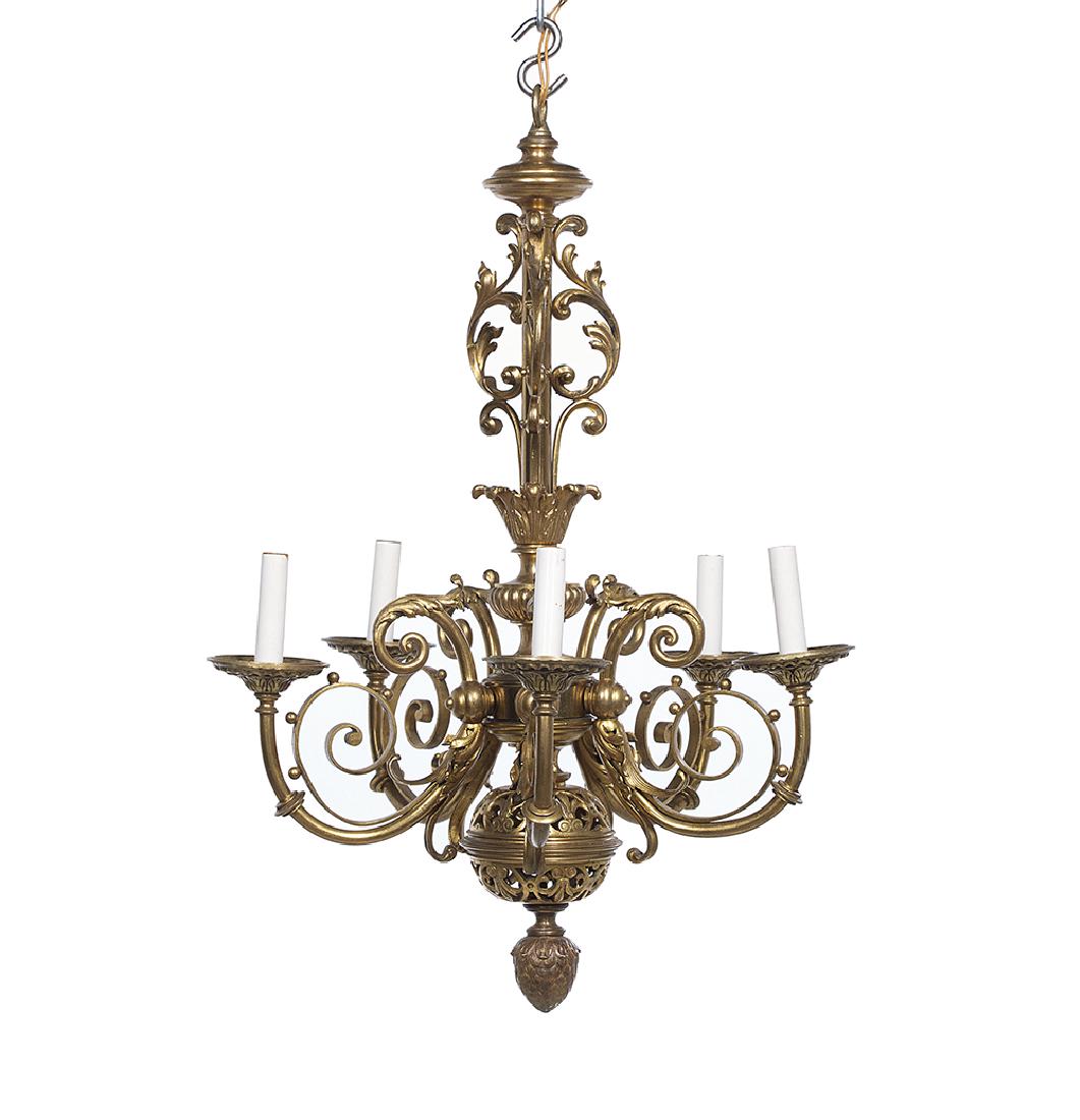 French Gilt-Bronze Chandelier (1 of 1)