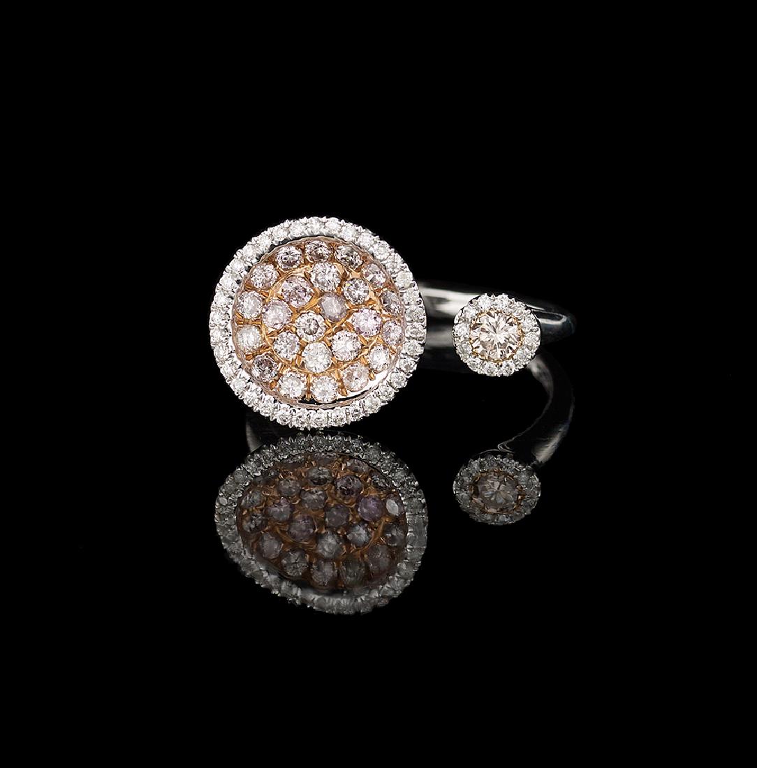 Pink and White Diamond Ring (1 of 2)