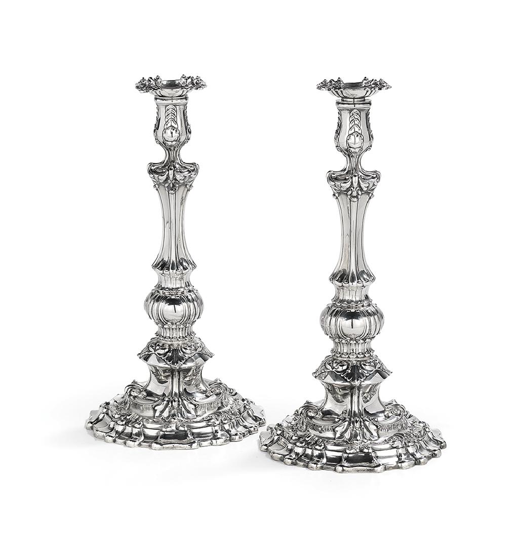 Pair of Tiffany Sterling Silver Candlesticks (1 of 1)