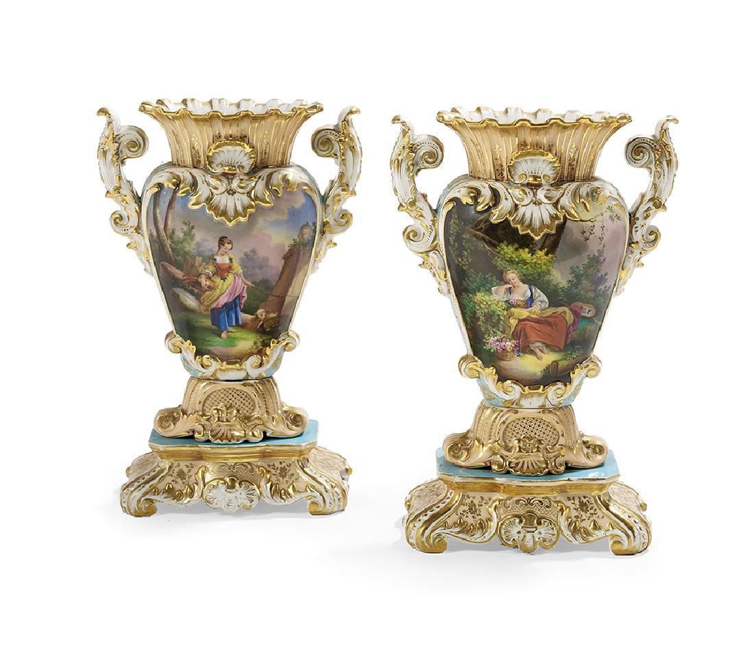 Pair of Paris Porcelain Vases (1 of 4)
