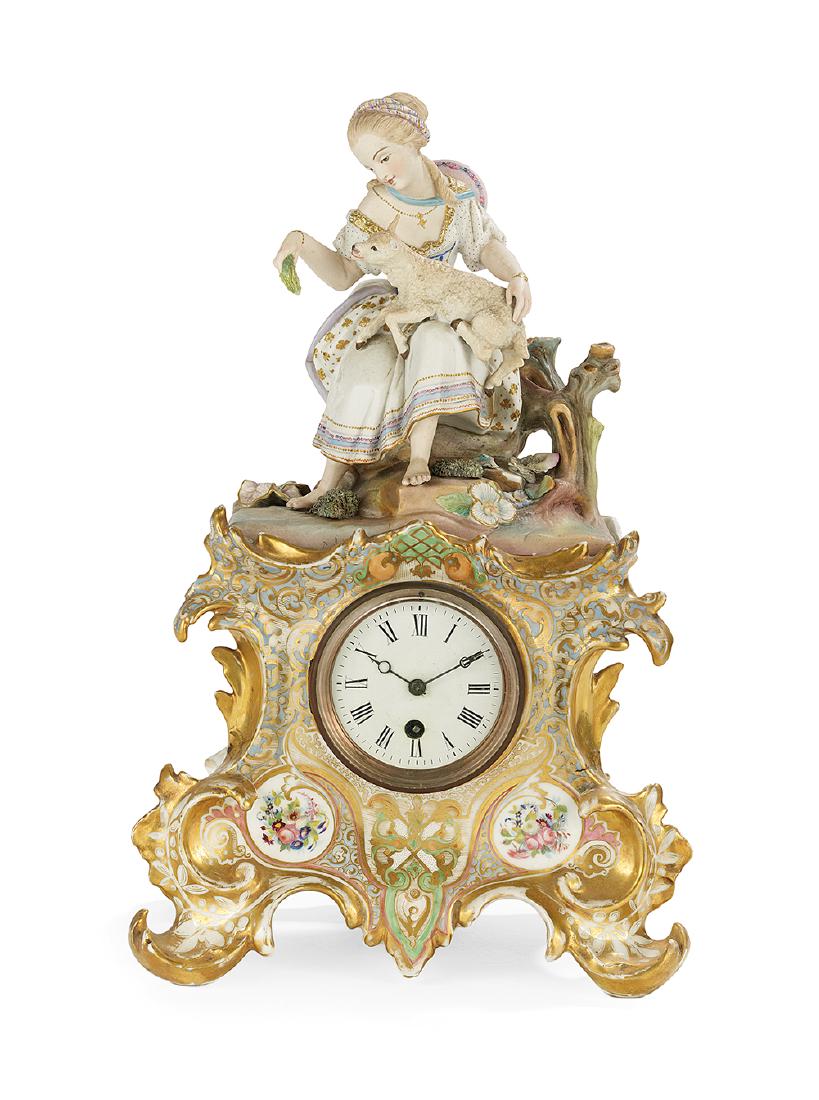 Paris Porcelain Figural Mantel Clock (1 of 2)