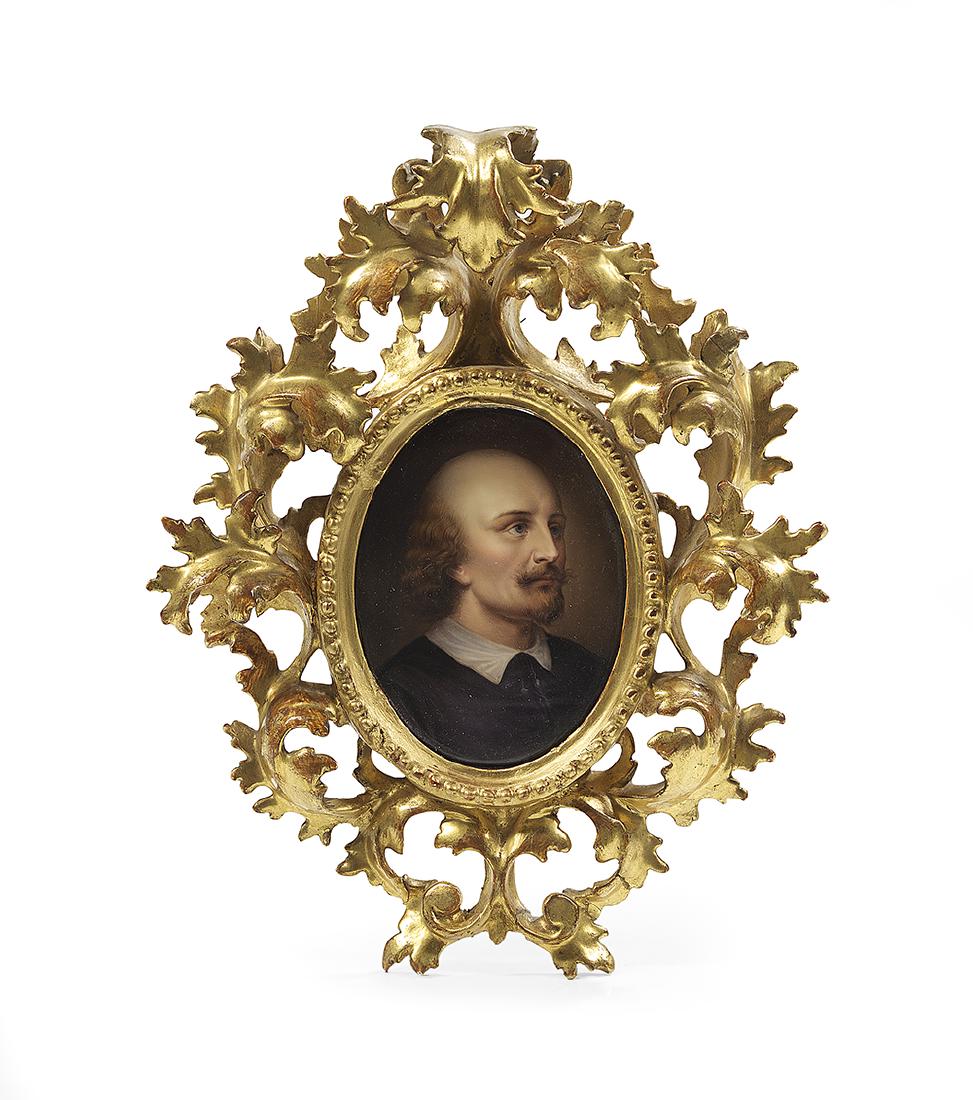 KPM-Style Porcelain Plaque of William Shakespeare (1 of 1)