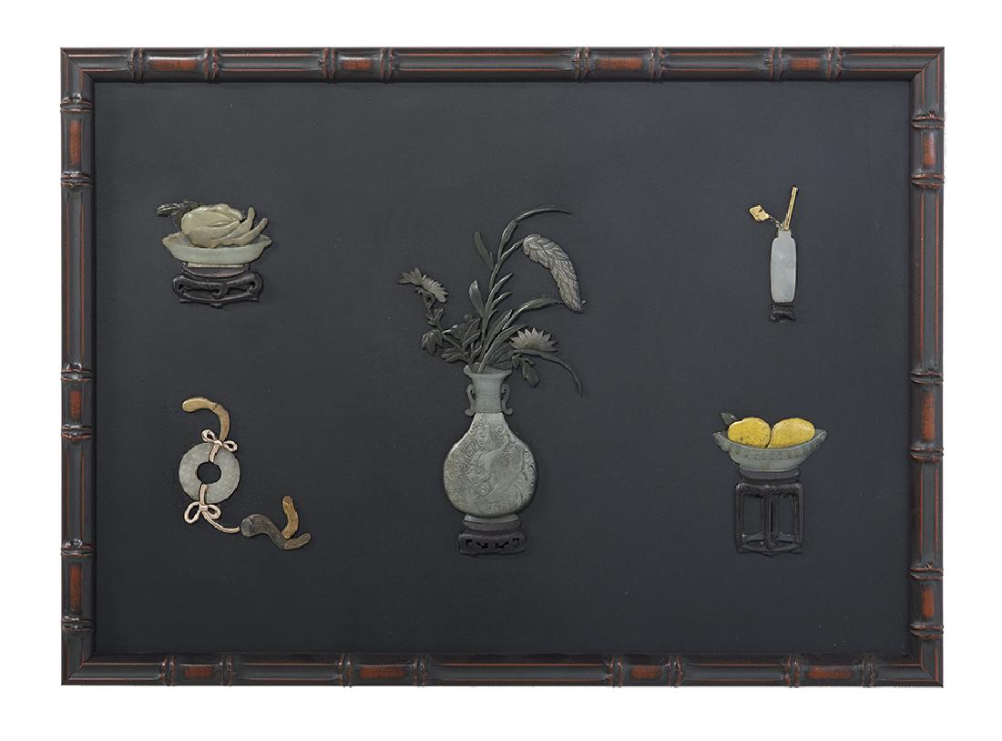 Pair of Chinese Framed Panels (1 of 2)