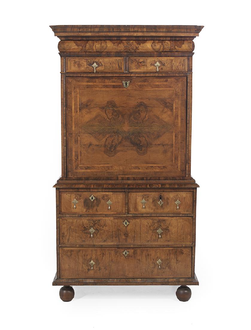 Fine Queen Anne Circassian Walnut Secretary (1 of 2)