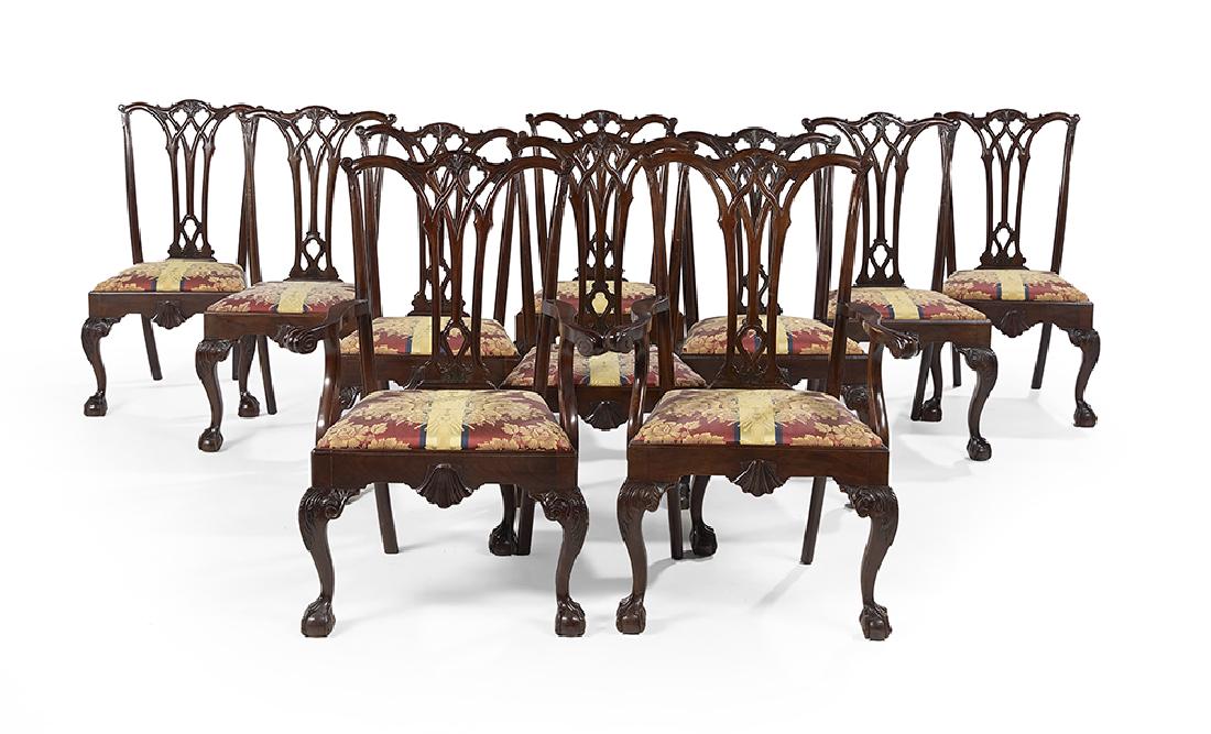 Ten George III-Style Mahogany Dining Chairs (1 of 2)