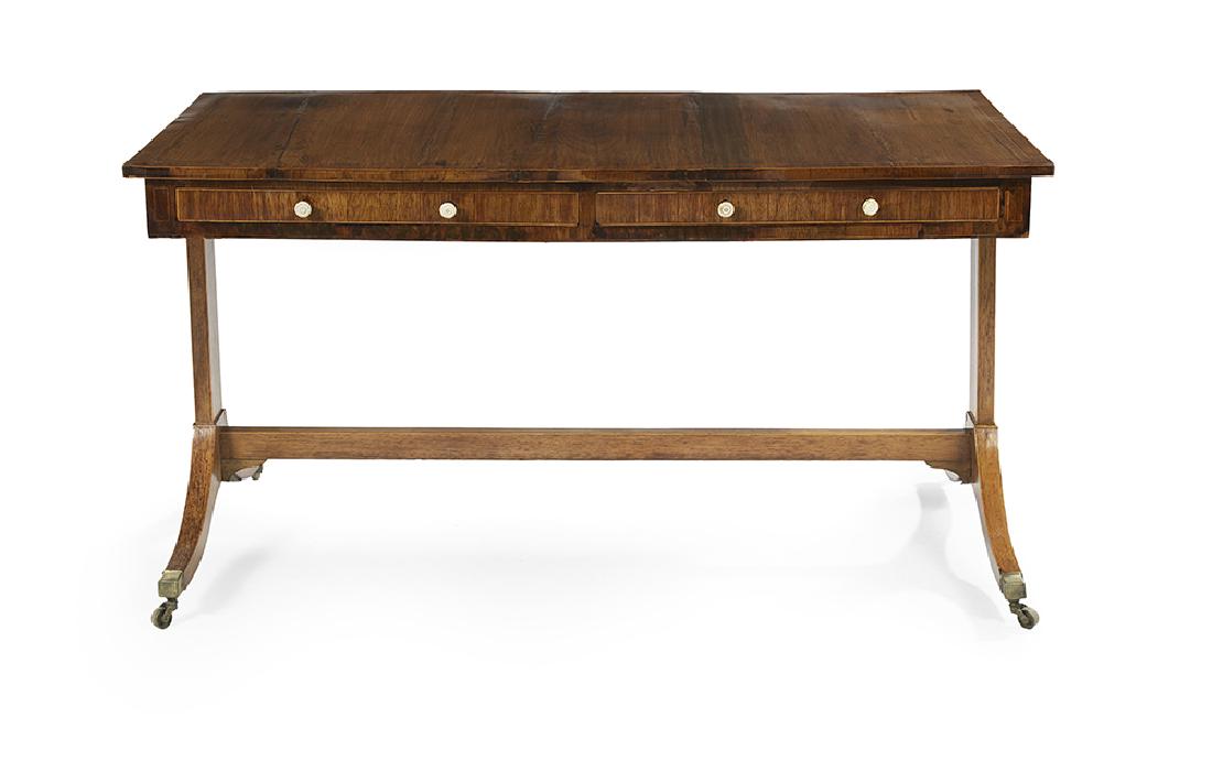 Regency Rosewood Library Table (1 of 2)