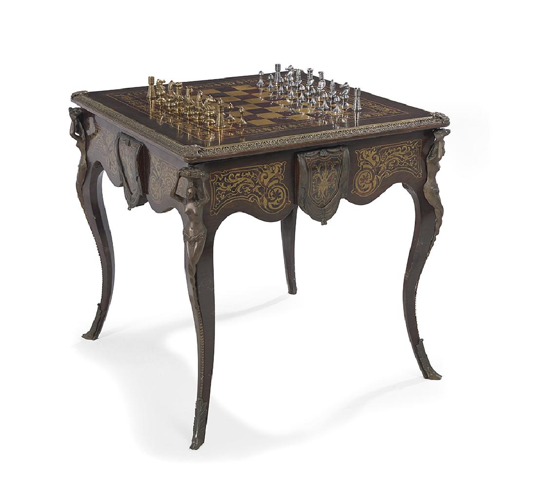 Napoleon III Rosewood and Boulle Games Table (1 of 3)