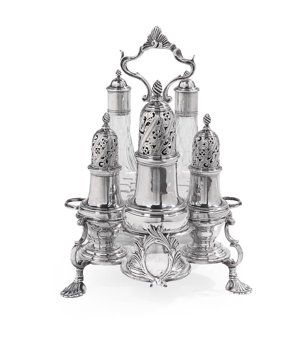 George III Sterling Silver Warwick Cruet Frame (1 of 1)