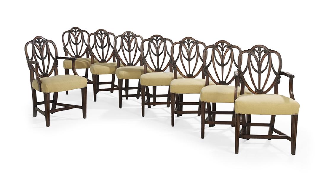 Eight George III-Style Mahogany Dining Chairs (1 of 2)
