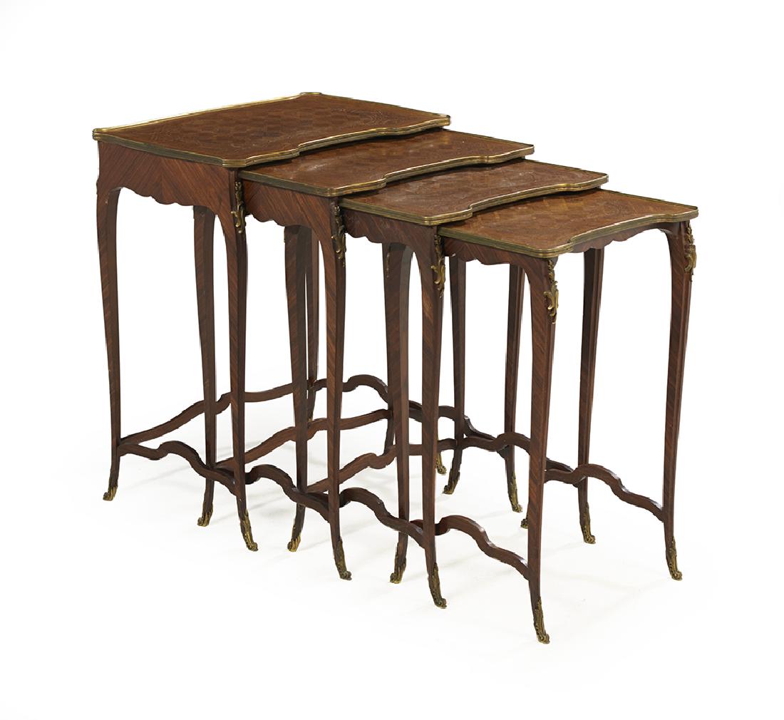 Four Louis XV-Style Ormolu-Mounted Nesting Tables (1 of 2)