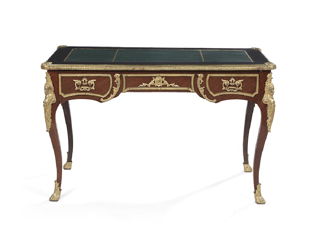 Louis XV-Style Ormolu-Mounted Mahogany Desk (1 of 2)