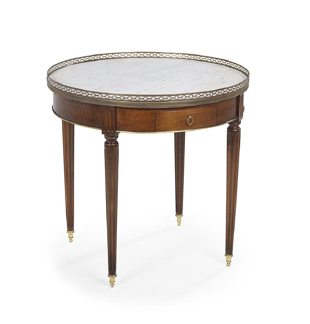 Louis XVI-Style Marble-Top Bouillotte Table (1 of 2)