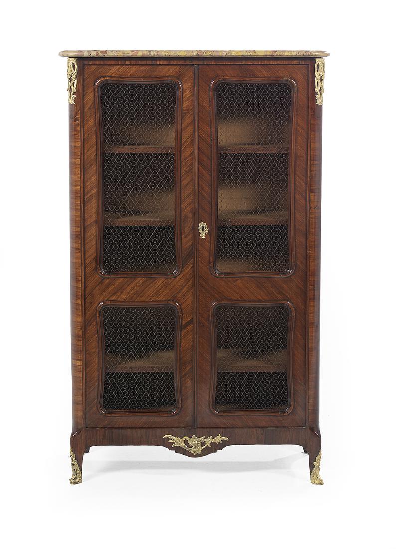 Louis XV/XVI-Style Marble-Top Cabinet (1 of 2)