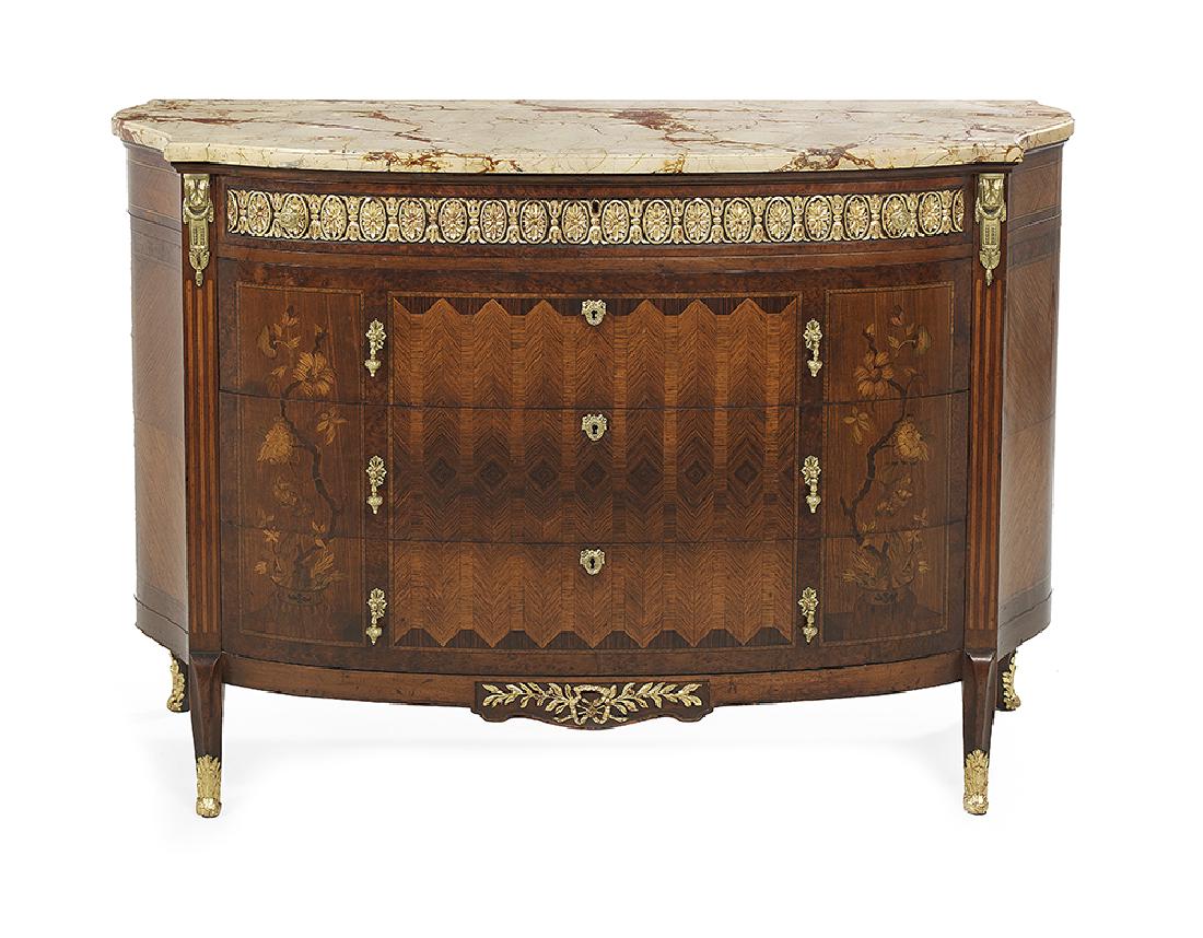 Louis XV/XVI-Style Marble-Top Commode (1 of 3)