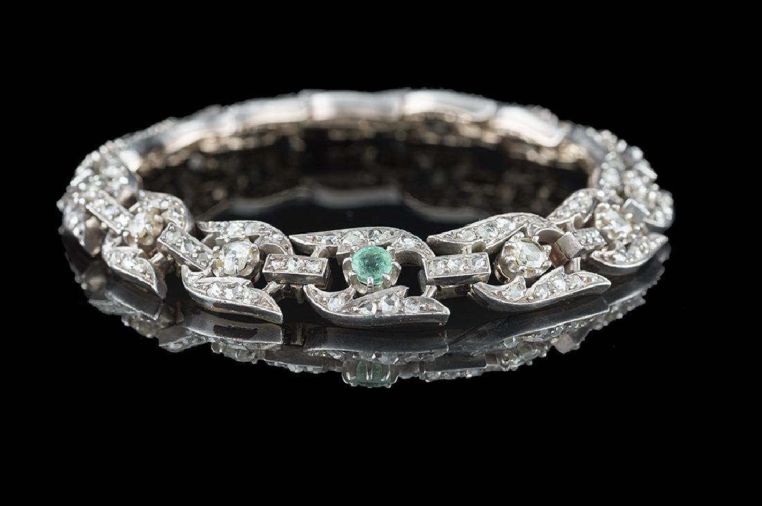 Diamond and Emerald Bracelet (1 of 2)