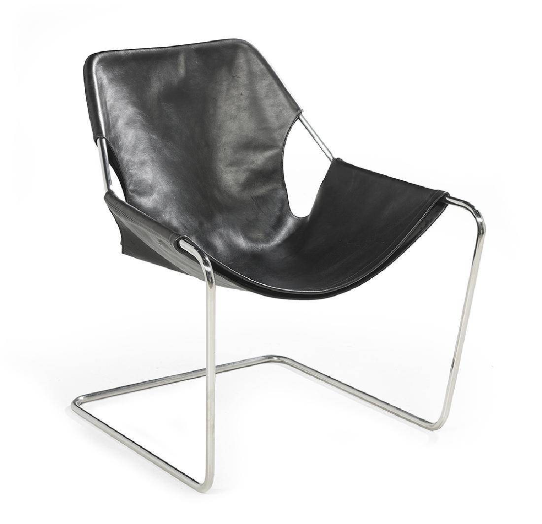 Mid-Century Leather and Steel Paulistano Armchair (1 of 2)