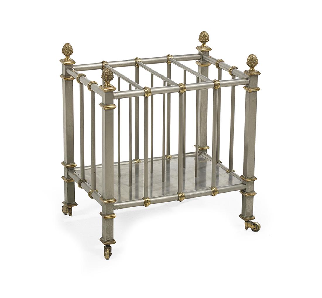 French Neoclassical Steel and Bronze Canterbury (1 of 1)