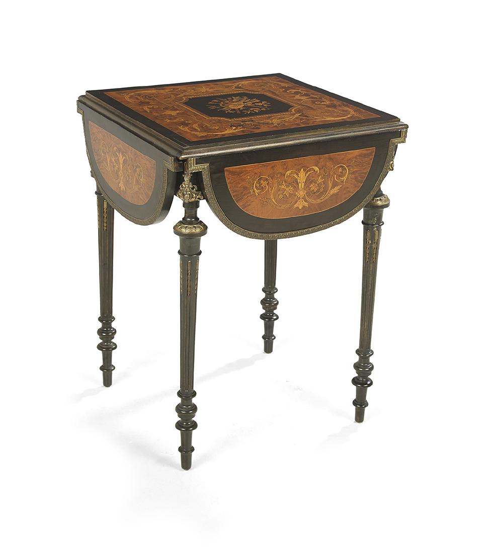 Napoleon III Mixed Woods Occasional Table (1 of 3)