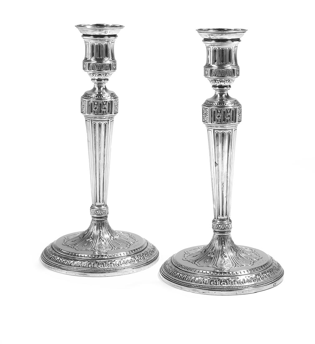 Pair of Tiffany Sterling Silver Candlesticks (1 of 1)