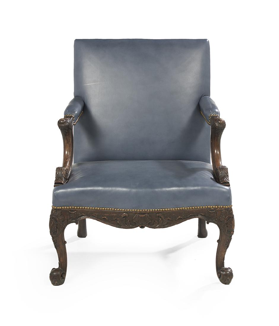 George III Mahogany Library Chair (1 of 2)