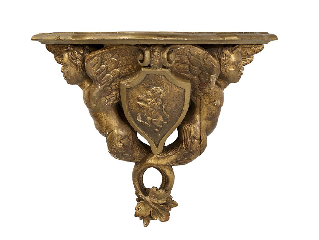 Carved Giltwood Bracket Shelf (1 of 1)