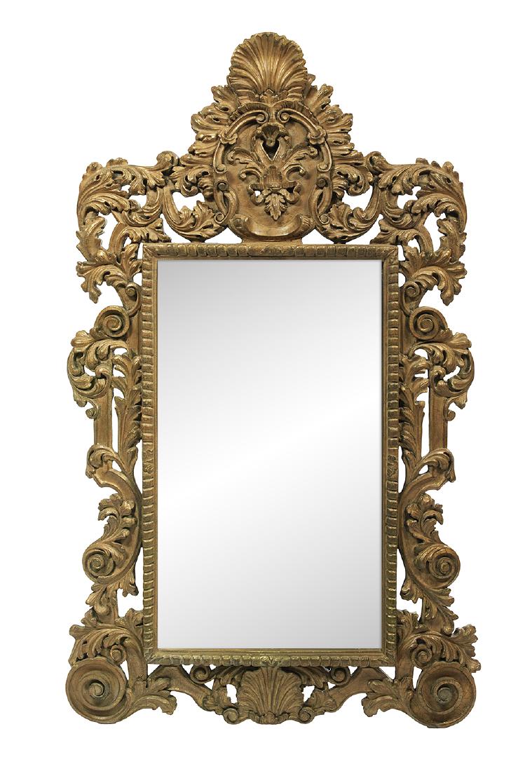 Bold Gilt and Painted Mirror in the Baroque Taste (1 of 1)