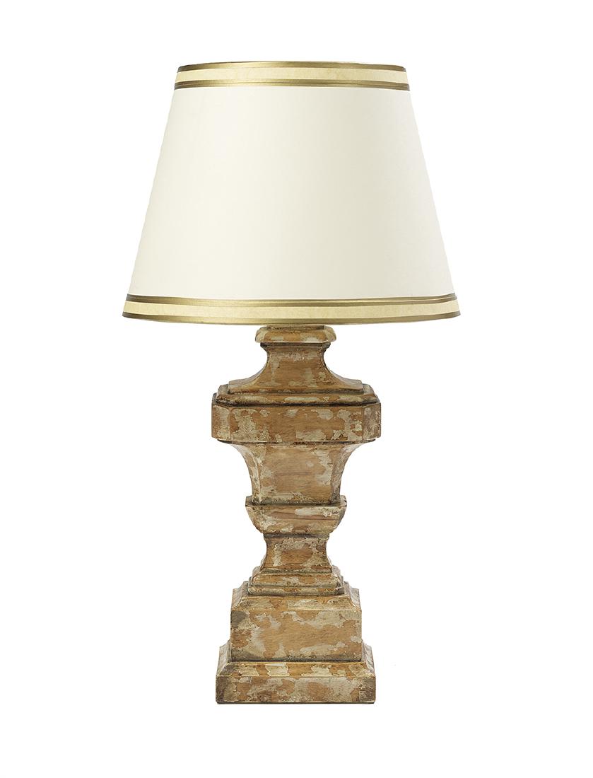 Painted Wood Urn Table Lamp (1 of 1)